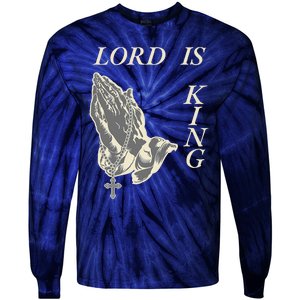 Lord King Jesus God Love Faith Church Family Pray Hands Fun Tie-Dye Long Sleeve Shirt