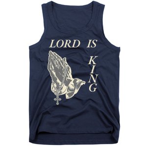 Lord King Jesus God Love Faith Church Family Pray Hands Fun Tank Top