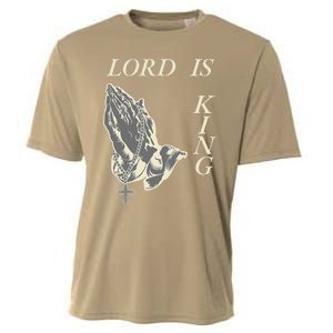 Lord King Jesus God Love Faith Church Family Pray Hands Fun Cooling Performance Crew T-Shirt