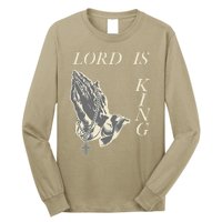 Lord King Jesus God Love Faith Church Family Pray Hands Fun Long Sleeve Shirt