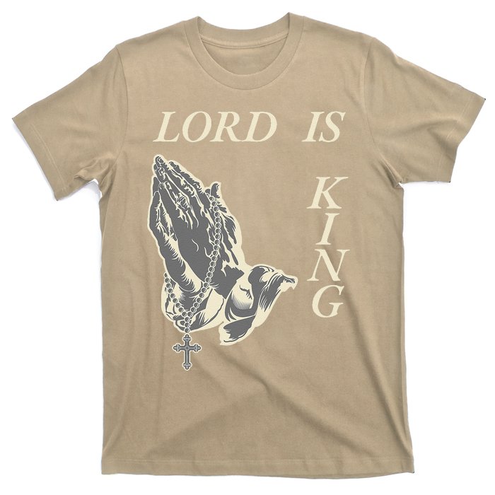 Lord King Jesus God Love Faith Church Family Pray Hands Fun T-Shirt