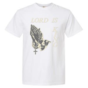 Lord King Jesus God Love Faith Church Family Pray Hands Fun Garment-Dyed Heavyweight T-Shirt