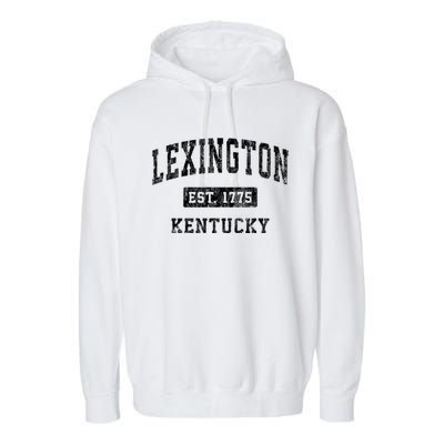 Lexington Kentucky Ky Vintage Established Sports Design Garment-Dyed Fleece Hoodie