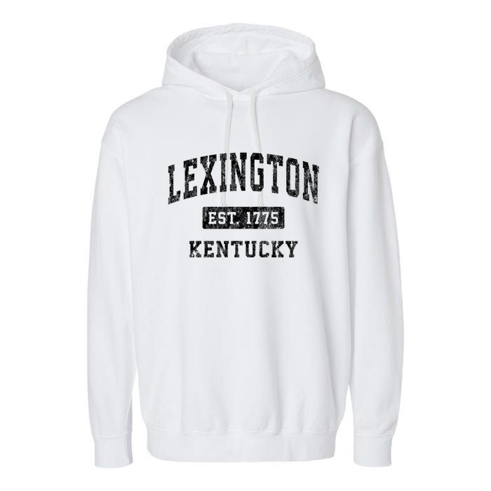 Lexington Kentucky Ky Vintage Established Sports Design Garment-Dyed Fleece Hoodie