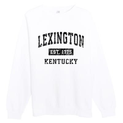 Lexington Kentucky Ky Vintage Established Sports Design Premium Crewneck Sweatshirt