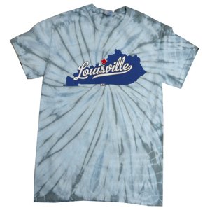 Louisville Kentucky Ky Map Tie-Dye T-Shirt