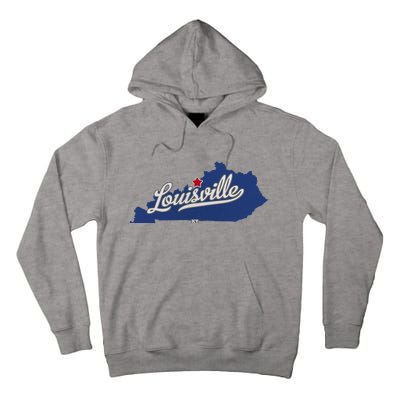 Louisville Kentucky Ky Map Tall Hoodie