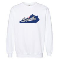 Louisville Kentucky Ky Map Garment-Dyed Sweatshirt