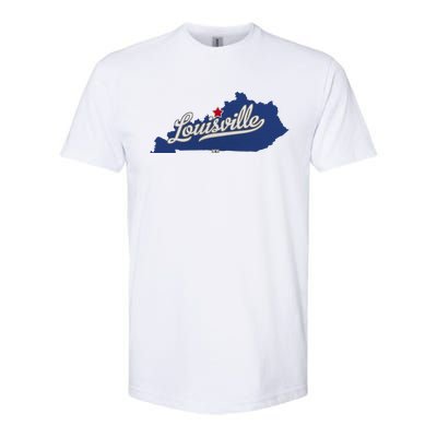 Louisville Kentucky Ky Map Softstyle CVC T-Shirt