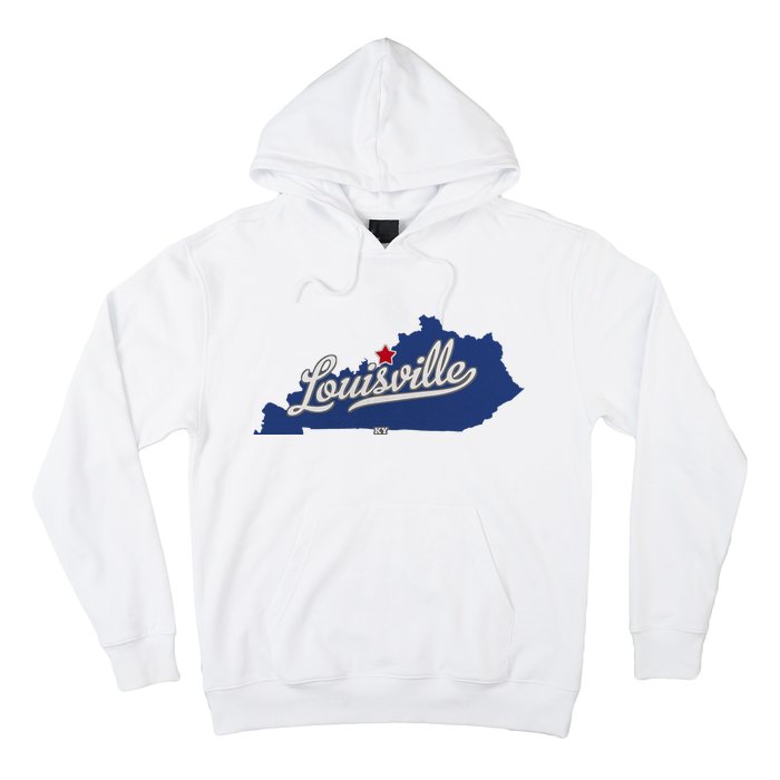 Louisville Kentucky Ky Map Hoodie