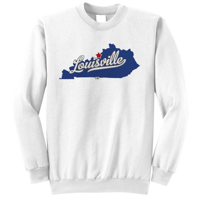 Louisville Kentucky Ky Map Sweatshirt