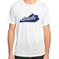 Louisville Kentucky Ky Map Adult ChromaSoft Performance T-Shirt