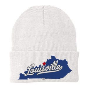 Louisville Kentucky Ky Map Knit Cap Winter Beanie