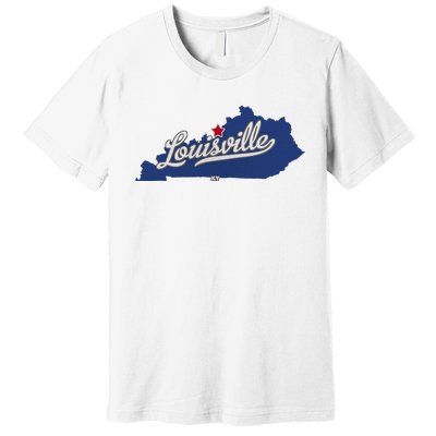 Louisville Kentucky Ky Map Premium T-Shirt