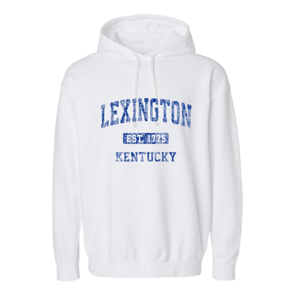 Lexington Kentucky Ky Vintage Athletic Sports Garment-Dyed Fleece Hoodie