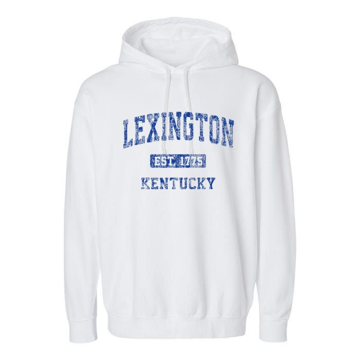 Lexington Kentucky Ky Vintage Athletic Sports Garment-Dyed Fleece Hoodie