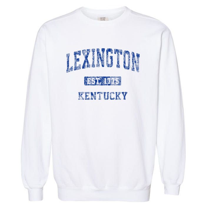 Lexington Kentucky Ky Vintage Athletic Sports Garment-Dyed Sweatshirt