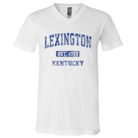 Lexington Kentucky Ky Vintage Athletic Sports V-Neck T-Shirt