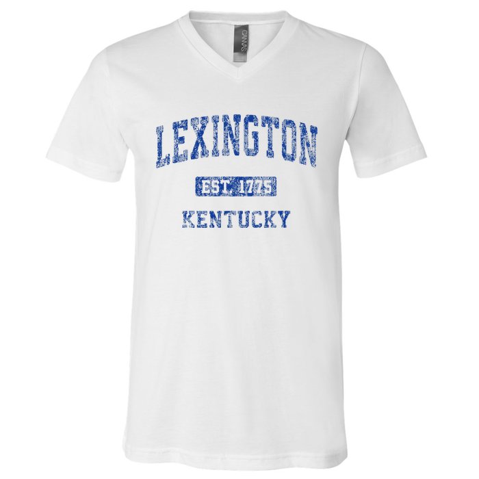 Lexington Kentucky Ky Vintage Athletic Sports V-Neck T-Shirt