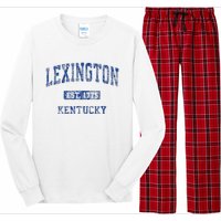 Lexington Kentucky Ky Vintage Athletic Sports Long Sleeve Pajama Set