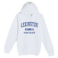 Lexington Kentucky Ky Vintage Athletic Sports Premium Pullover Hoodie