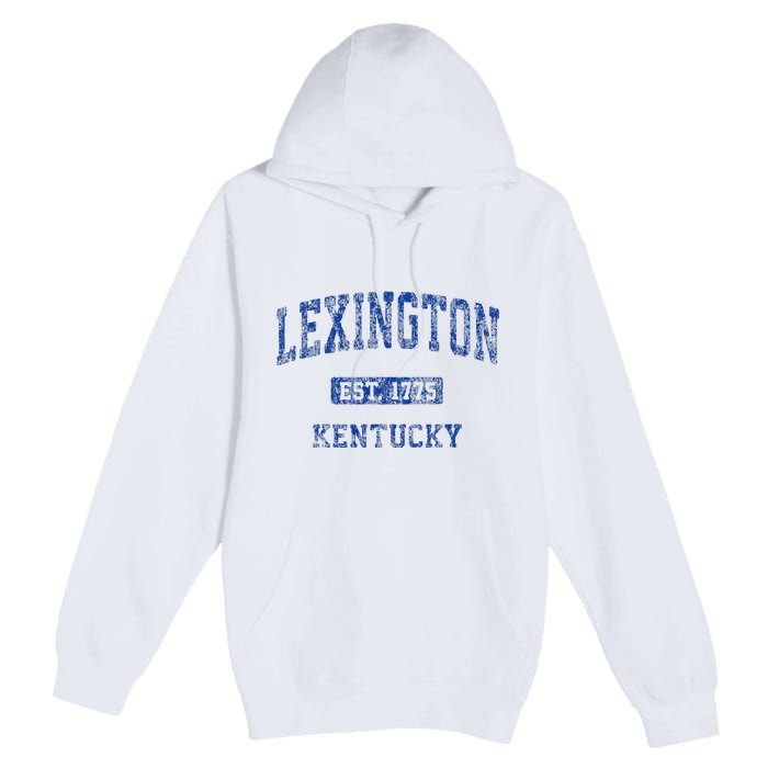 Lexington Kentucky Ky Vintage Athletic Sports Premium Pullover Hoodie