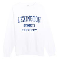 Lexington Kentucky Ky Vintage Athletic Sports Premium Crewneck Sweatshirt