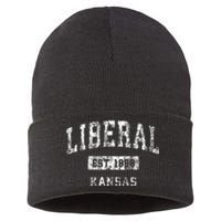 Liberal Kansas Ks Vintage Sports Established Design Sustainable Knit Beanie