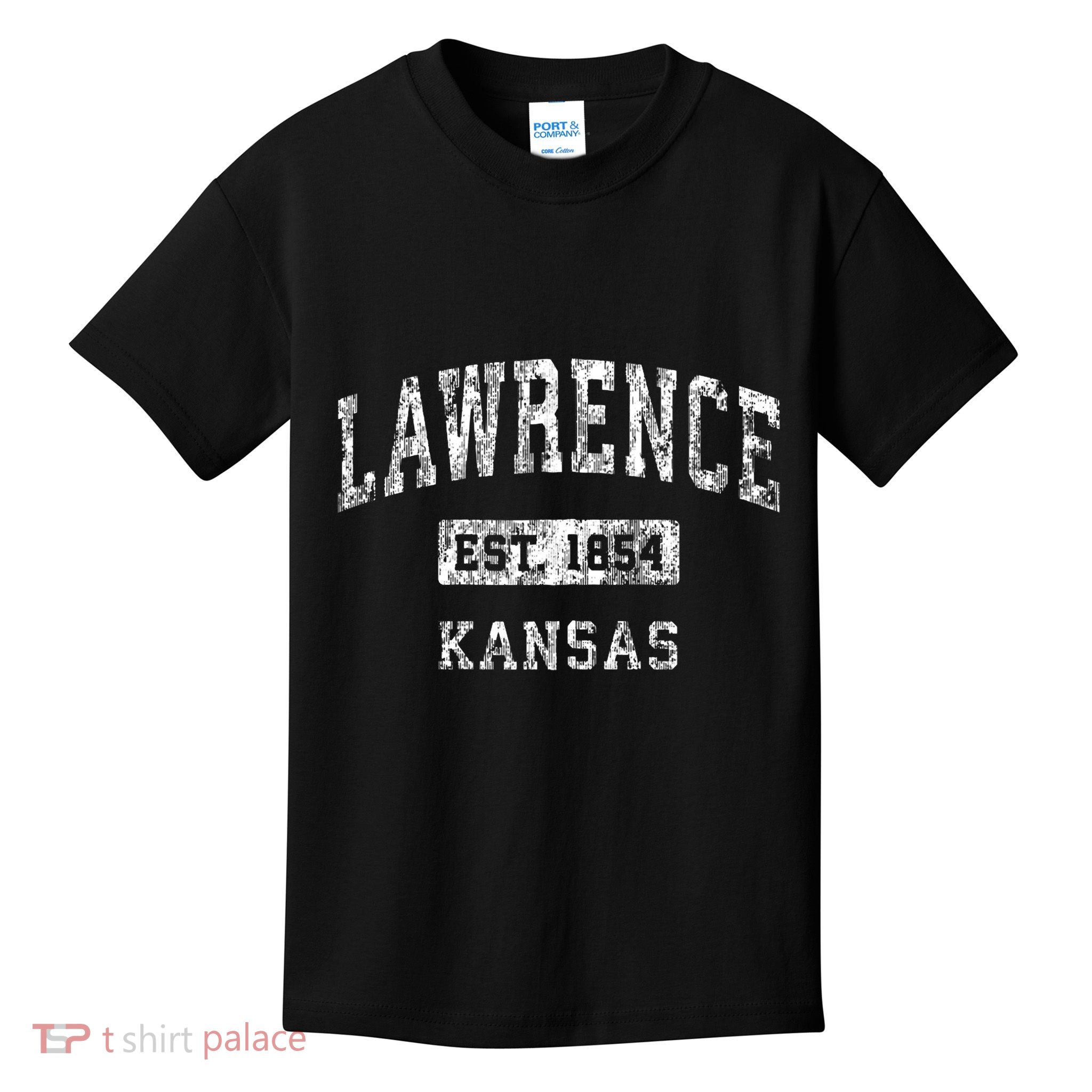 Lawrence Kansas Ks Vintage Established Sports Kids T-Shirt