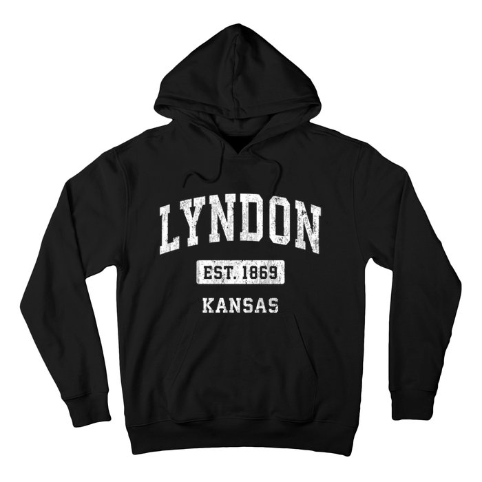 Lyndon Kansas Ks Vintage Sports Established Hoodie