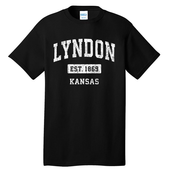 Lyndon Kansas Ks Vintage Sports Established Tall T-Shirt