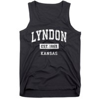 Lyndon Kansas Ks Vintage Sports Established Tank Top