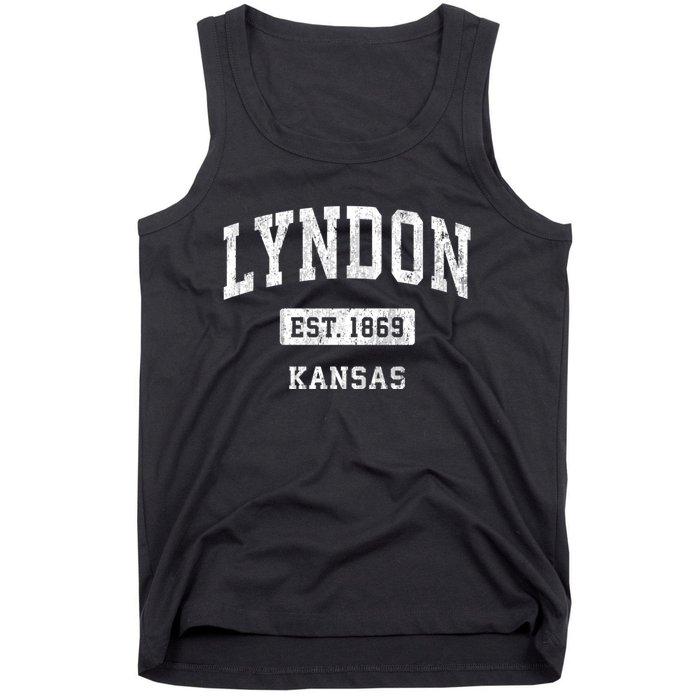 Lyndon Kansas Ks Vintage Sports Established Tank Top