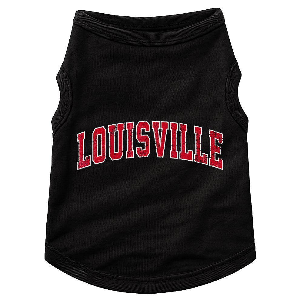 Louisville Kentucky KY Vintage Sports Design Red Design Doggie Tank