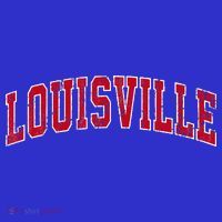 Louisville Kentucky KY Vintage Sports Design Red Design T-Shirt