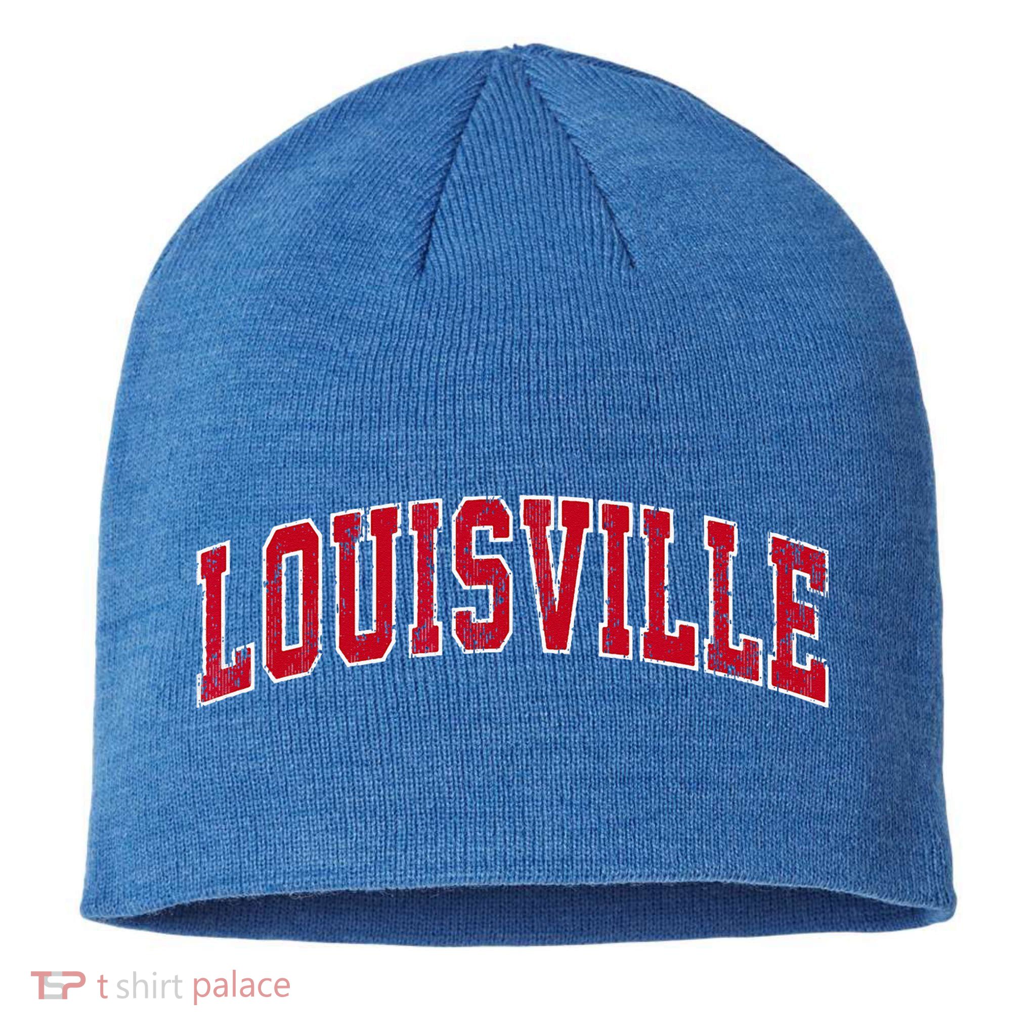 Louisville Kentucky KY Vintage Sports Design Red Design Sustainable Beanie