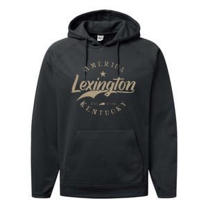 Lexington Ky Kentucky Performance Fleece Hoodie