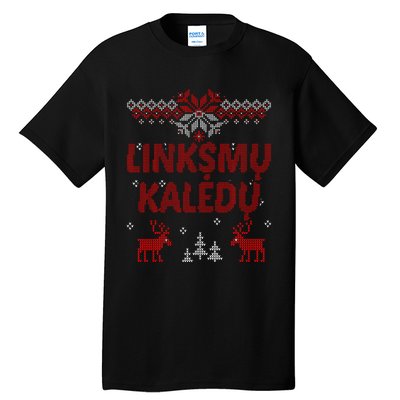 Linksmu Kaledu Lithuanian Merry Christmas Gift Idea Tall T-Shirt