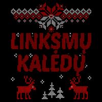 Linksmu Kaledu Lithuanian Merry Christmas Gift Idea Baby Bodysuit