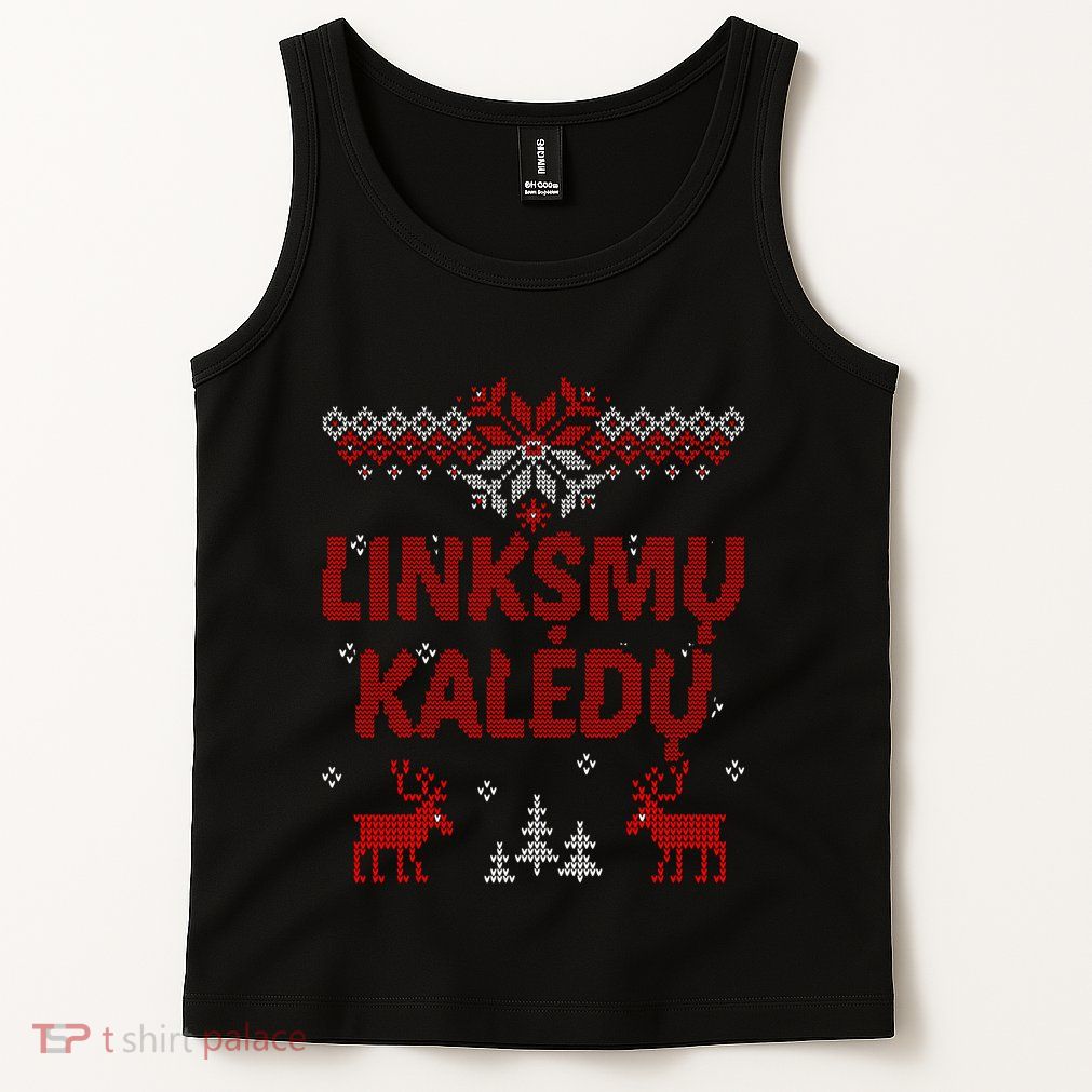 Linksmu Kaledu Lithuanian Merry Christmas Gift Idea Tank Top