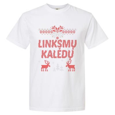 Linksmu Kaledu Lithuanian Merry Christmas Gift Idea Garment-Dyed Heavyweight T-Shirt