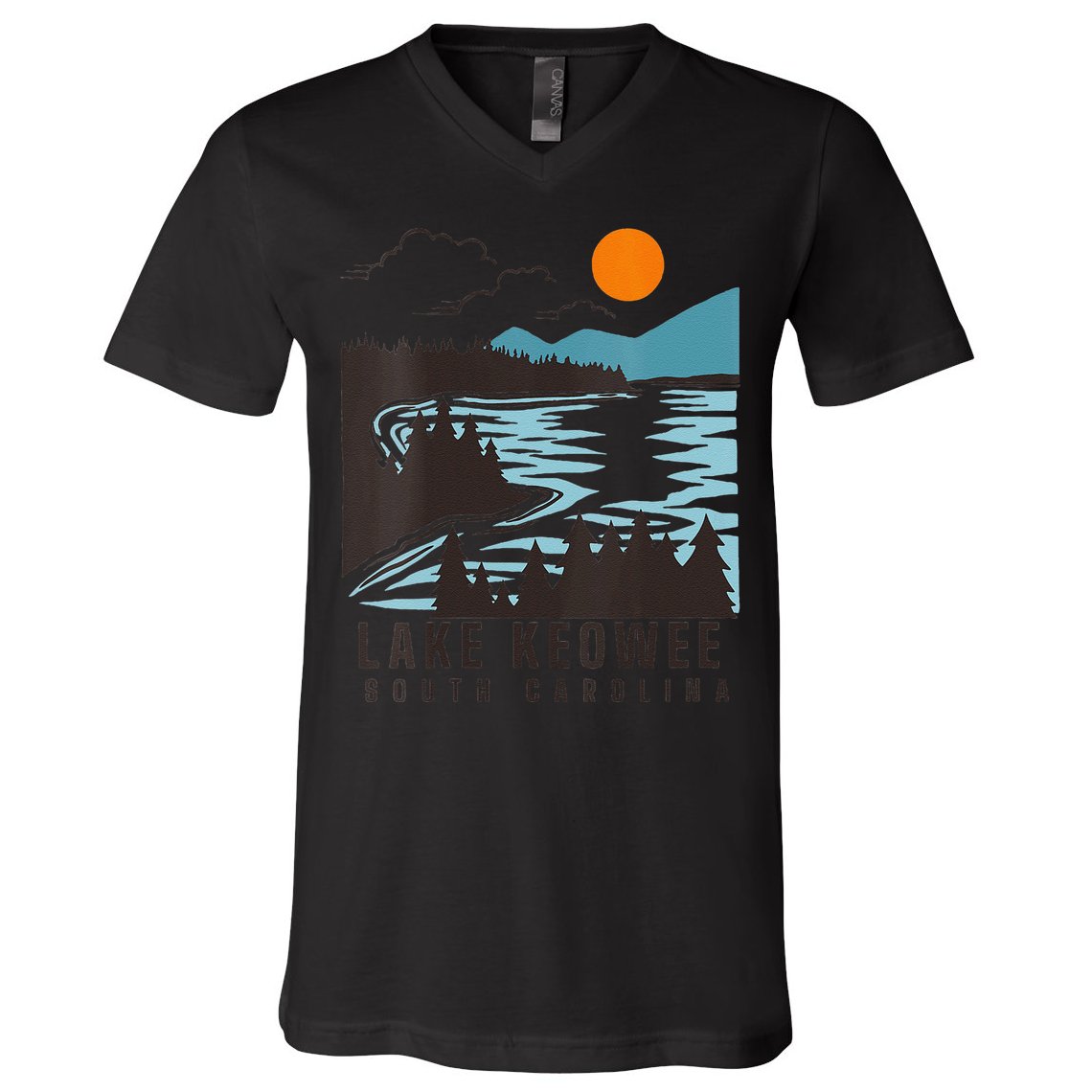 Lake Keowee Lake South Carolina Summer Lake Life Boating V-Neck T-Shirt