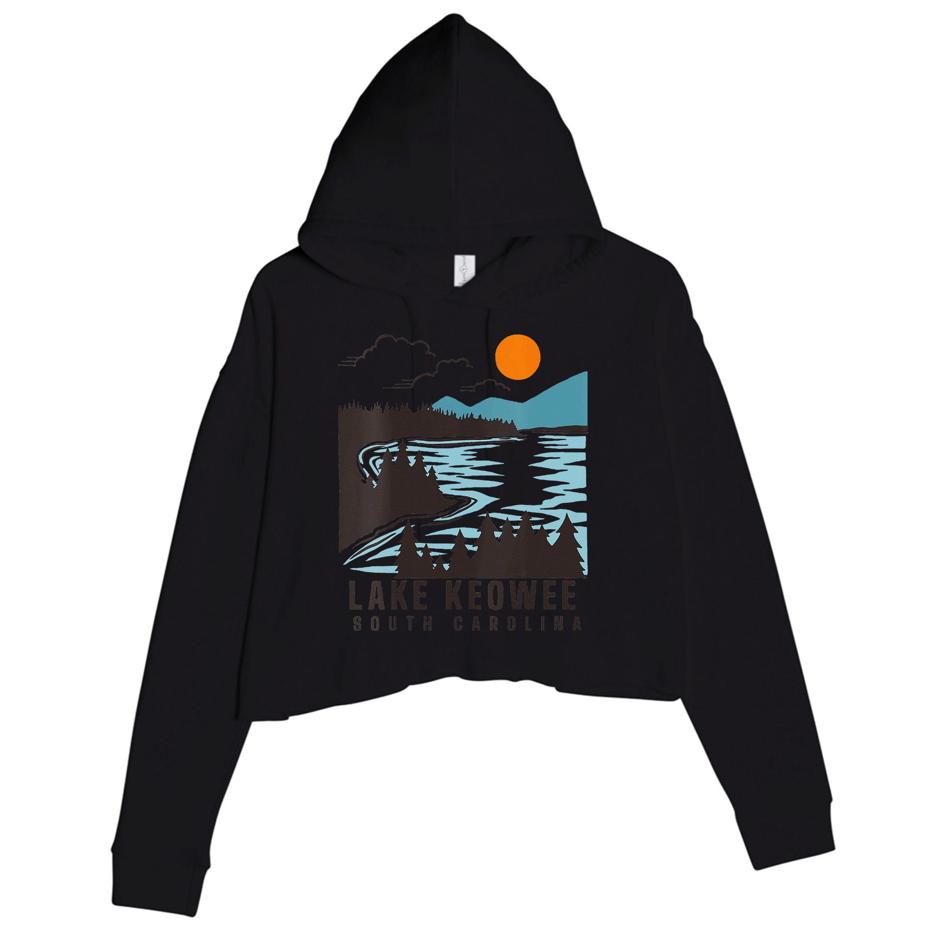 Lake Keowee Lake South Carolina Summer Lake Life Boating Crop Fleece Hoodie