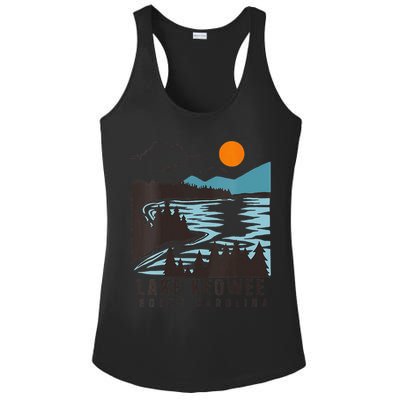 Lake Keowee Lake South Carolina Summer Lake Life Boating Ladies PosiCharge Competitor Racerback Tank
