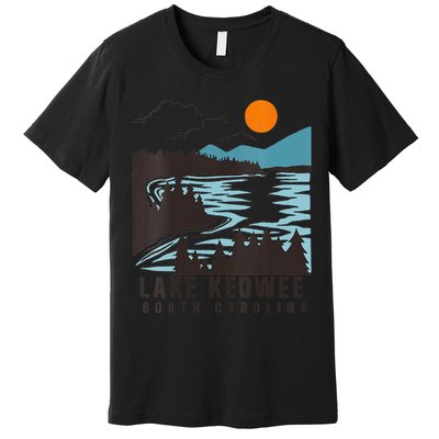 Lake Keowee Lake South Carolina Summer Lake Life Boating Premium T-Shirt