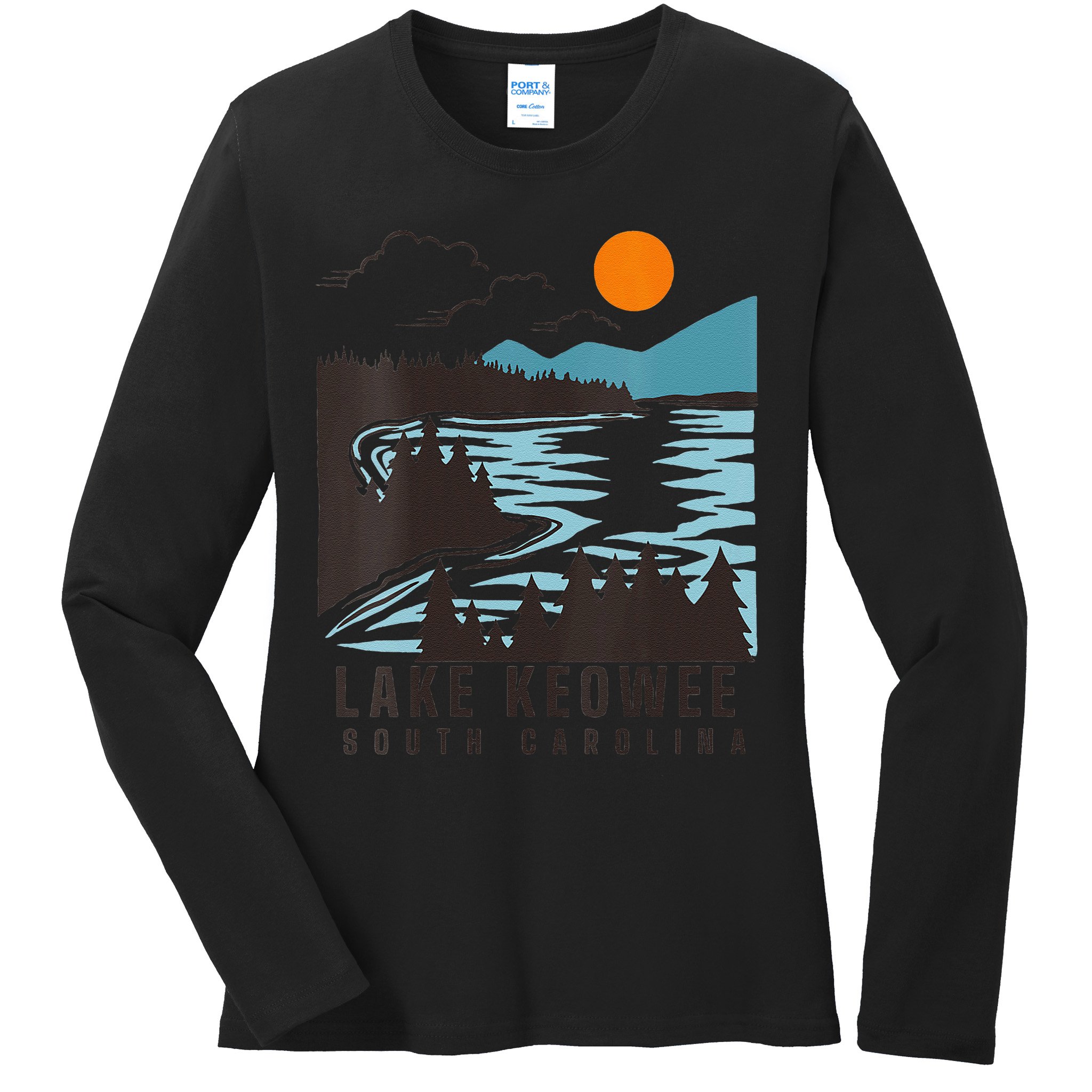 Lake Keowee Lake South Carolina Summer Lake Life Boating Ladies Long Sleeve Shirt