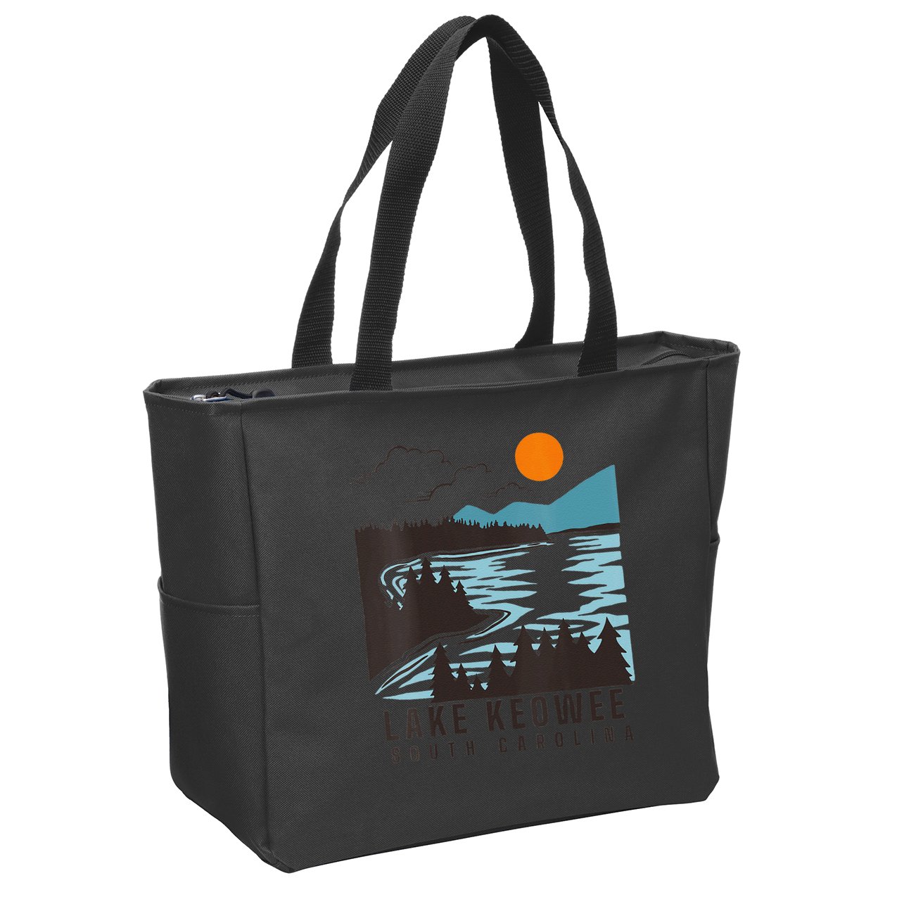 Lake Keowee Lake South Carolina Summer Lake Life Boating Zip Tote Bag
