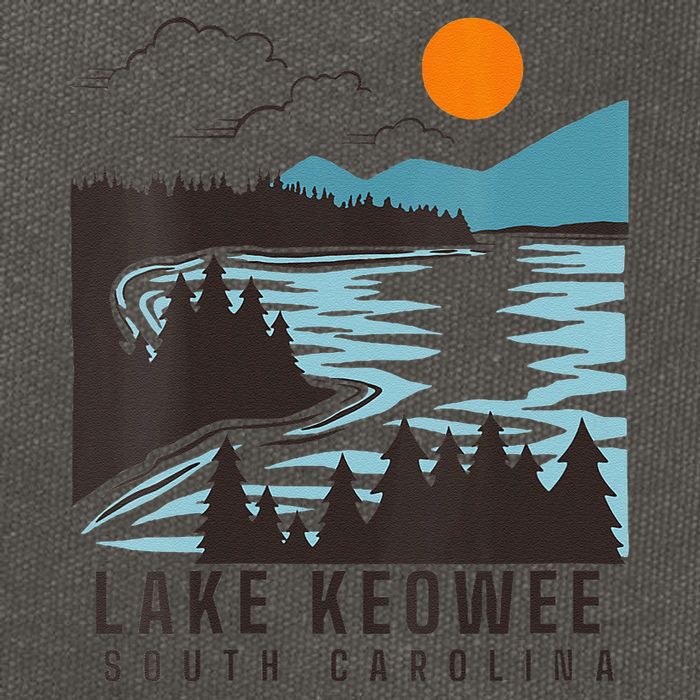 Lake Keowee Lake South Carolina Summer Lake Life Boating Cotton Canvas Backpack