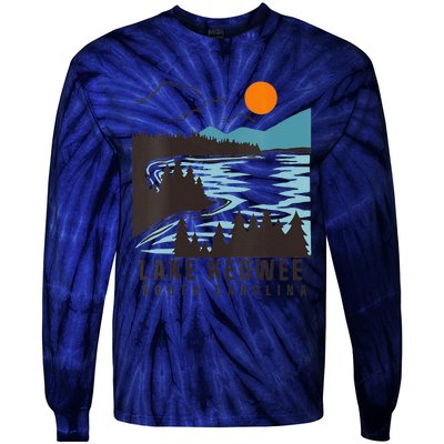 Lake Keowee Lake South Carolina Summer Lake Life Boating Tie-Dye Long Sleeve Shirt