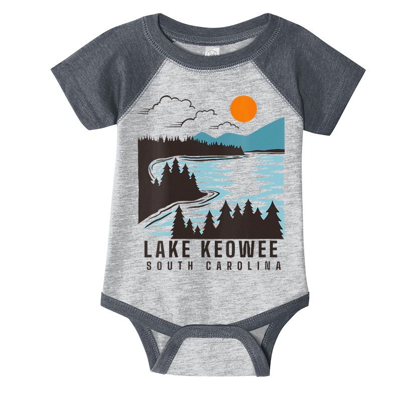 Lake Keowee Lake South Carolina Summer Lake Life Boating Infant Baby Jersey Bodysuit